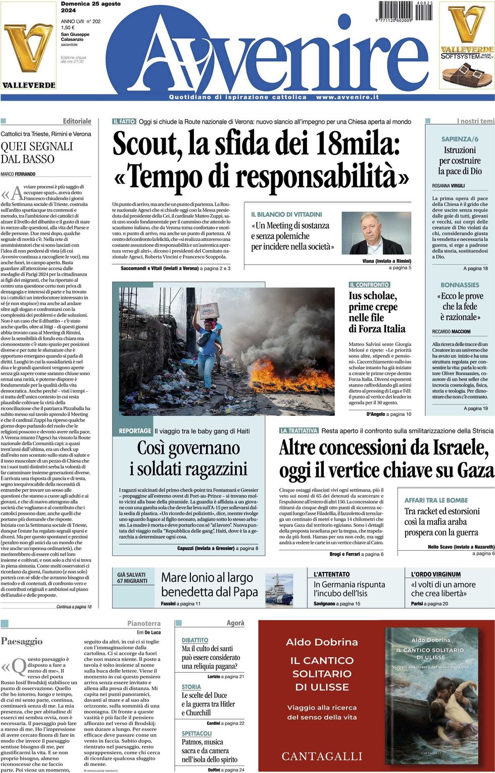 Prima-pagina-avvenire-edizione-di-oggi-25-08-2024