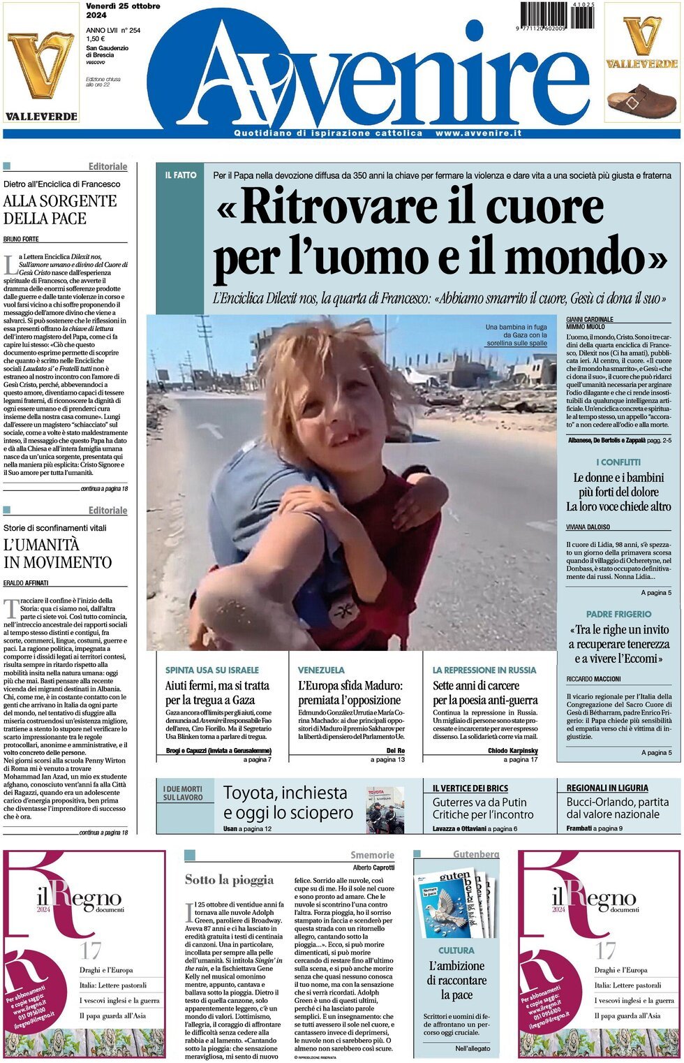 Prima-pagina-avvenire-edizione-di-oggi-25-10-2024