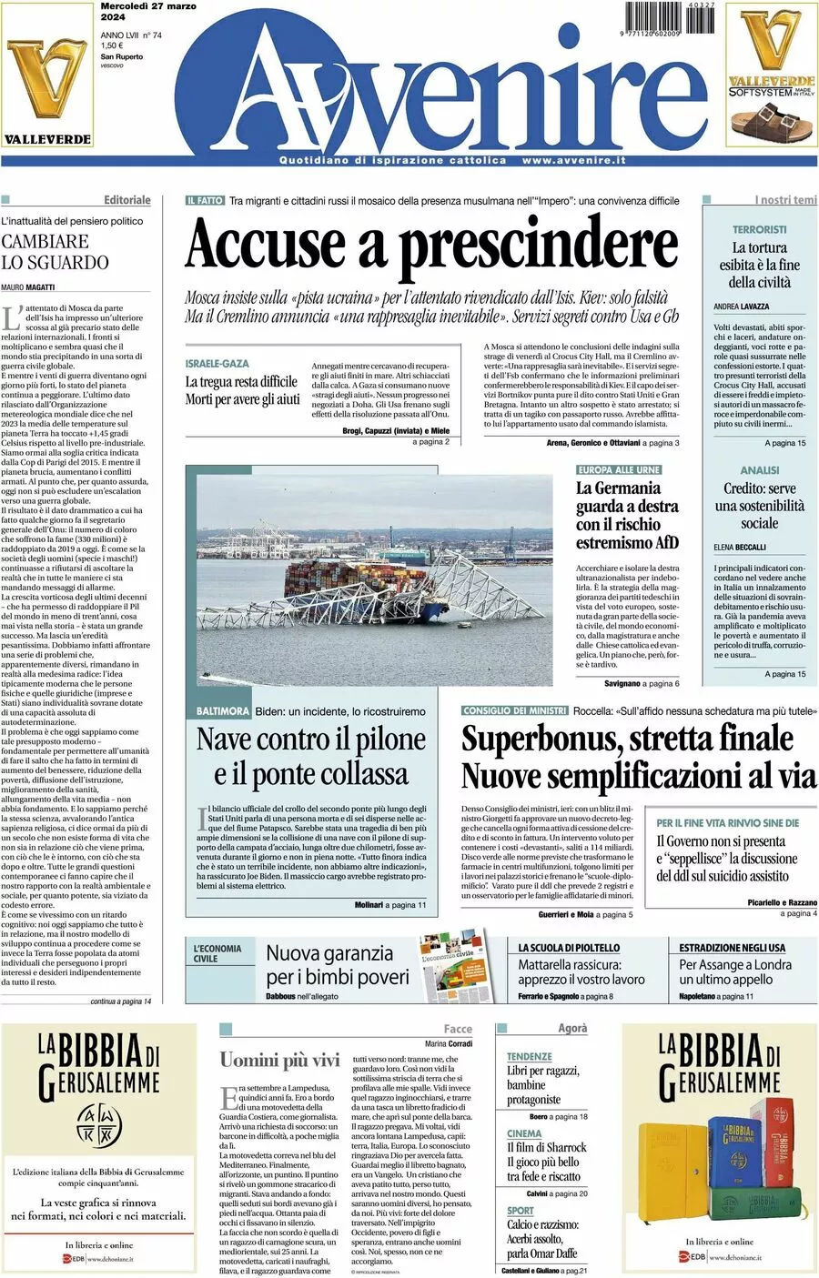 Prima-pagina-avvenire-edizione-di-oggi-27-03-2024