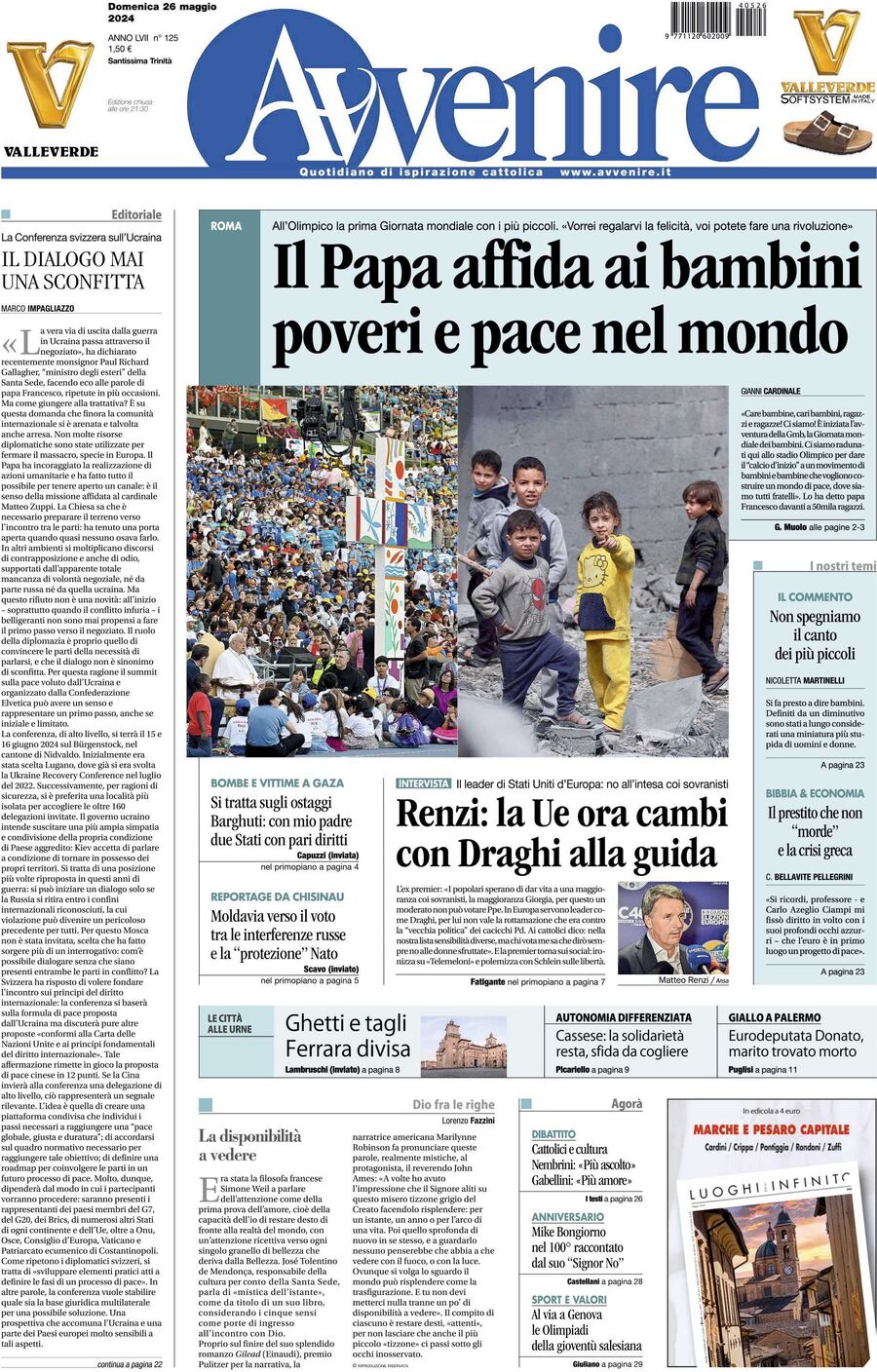 Prima-pagina-avvenire-edizione-di-oggi-27-05-2024