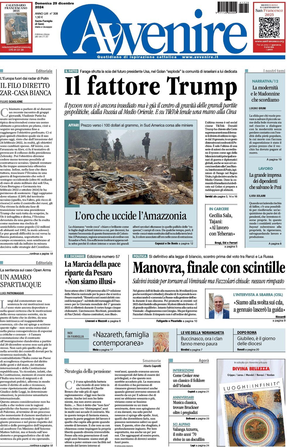 Prima-pagina-avvenire-edizione-di-oggi-29-12-2024