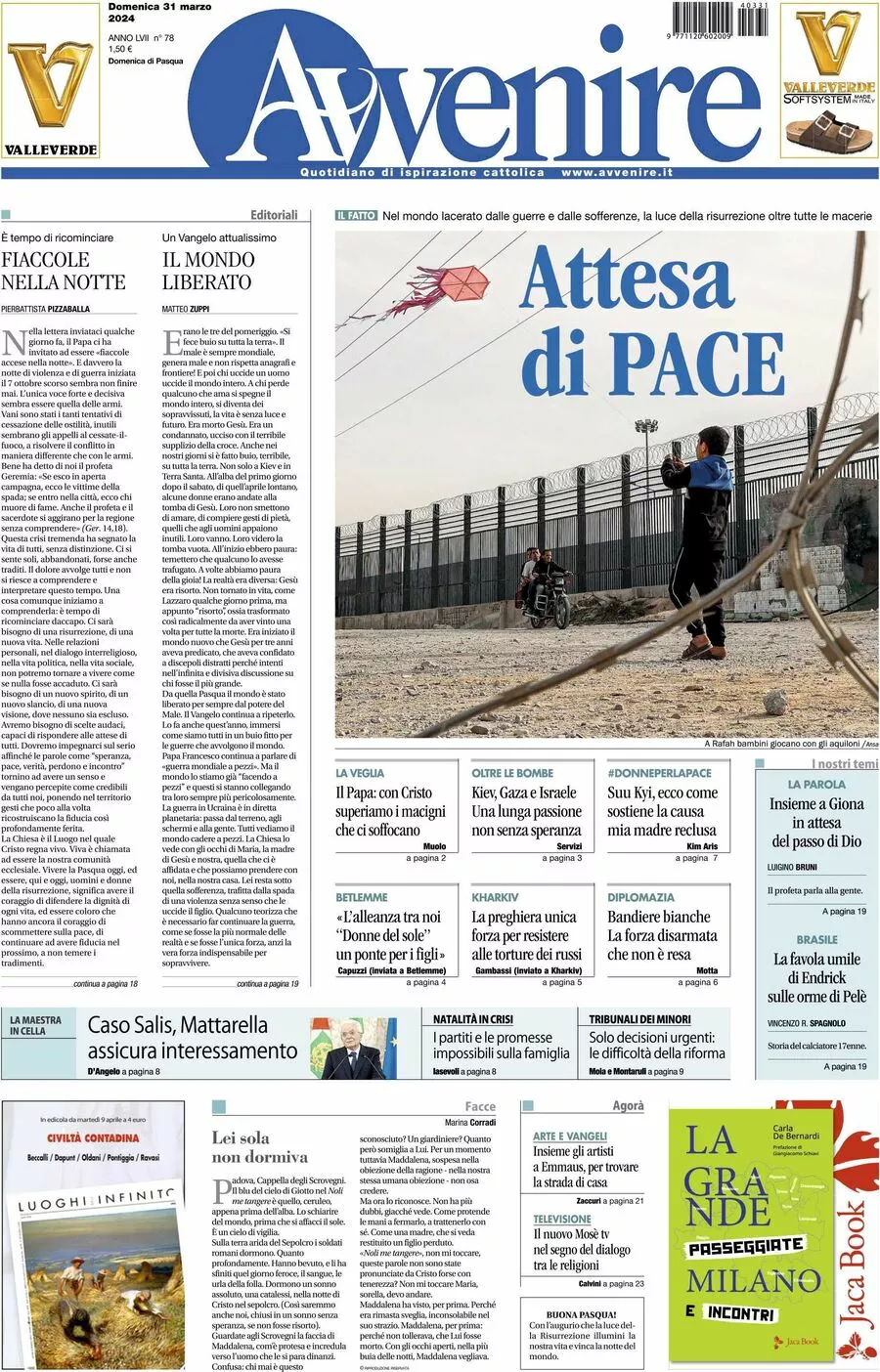 Prima-pagina-avvenire-edizione-di-oggi-31-03-2024