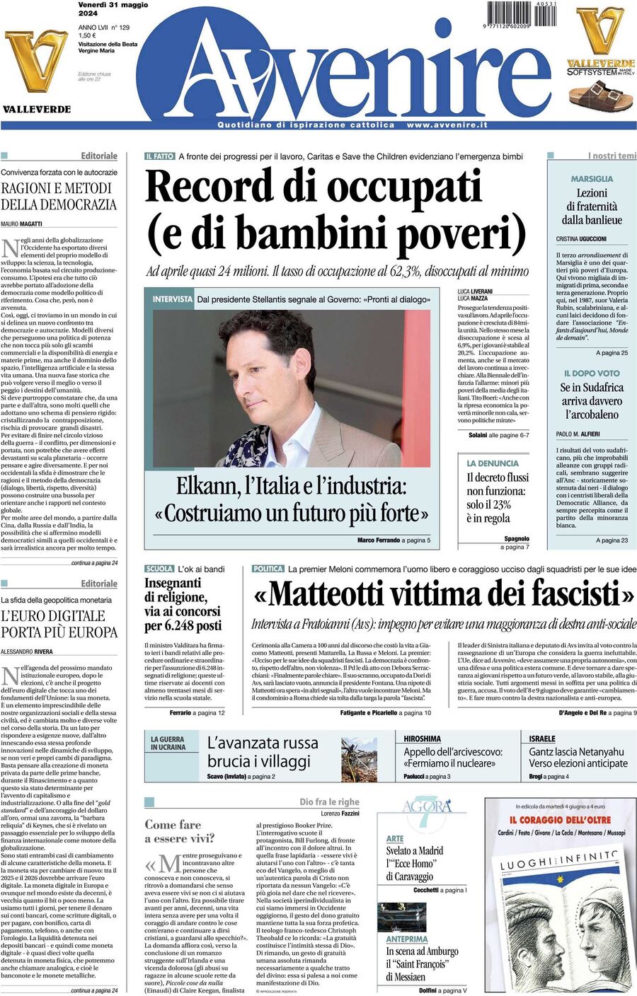 Prima-pagina-avvenire-edizione-di-oggi-31-05-2024