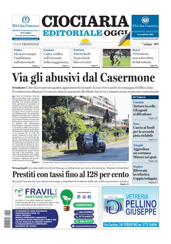 Prima-pagina-ciociaria-editoriale-oggi-edizione-del-20240424