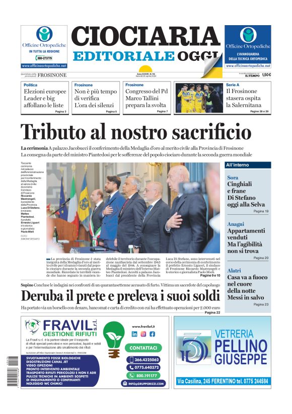 Prima-pagina-ciociaria-editoriale-oggi-edizione-del-20240426