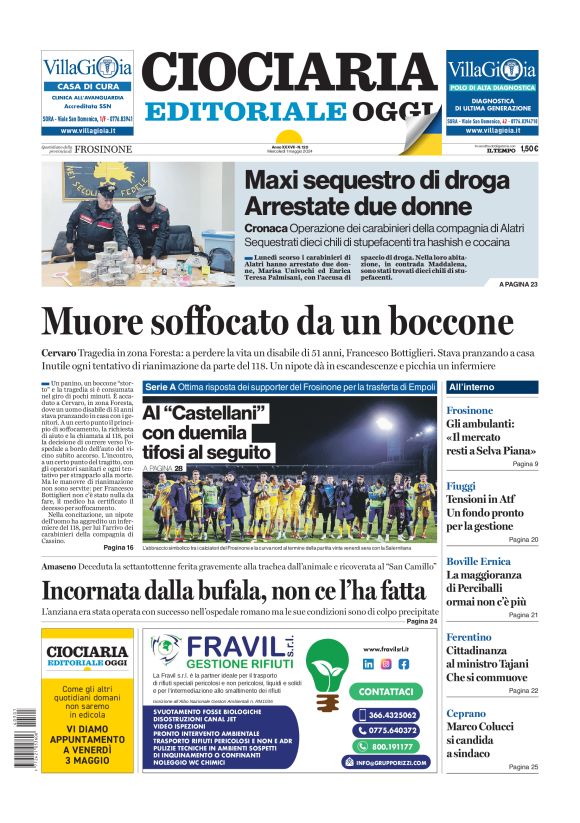 Prima-pagina-ciociaria-editoriale-oggi-edizione-del-20240501