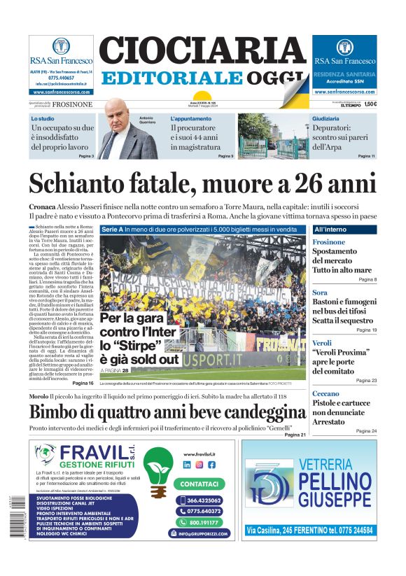 Prima-pagina-ciociaria-editoriale-oggi-edizione-del-20240507