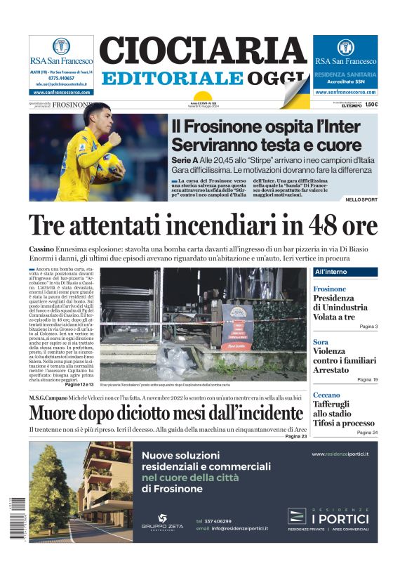 Prima-pagina-ciociaria-editoriale-oggi-edizione-del-20240510