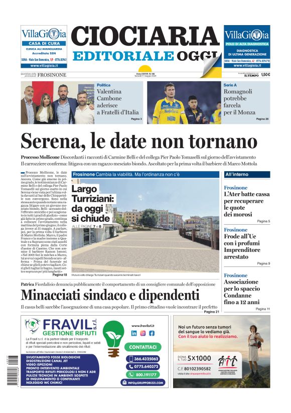 Prima-pagina-ciociaria-editoriale-oggi-edizione-del-20240517