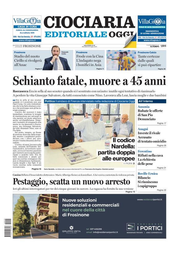 Prima-pagina-ciociaria-editoriale-oggi-edizione-del-20240529