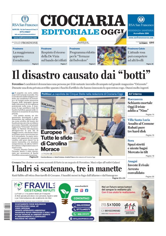 Prima-pagina-ciociaria-editoriale-oggi-edizione-del-20240531