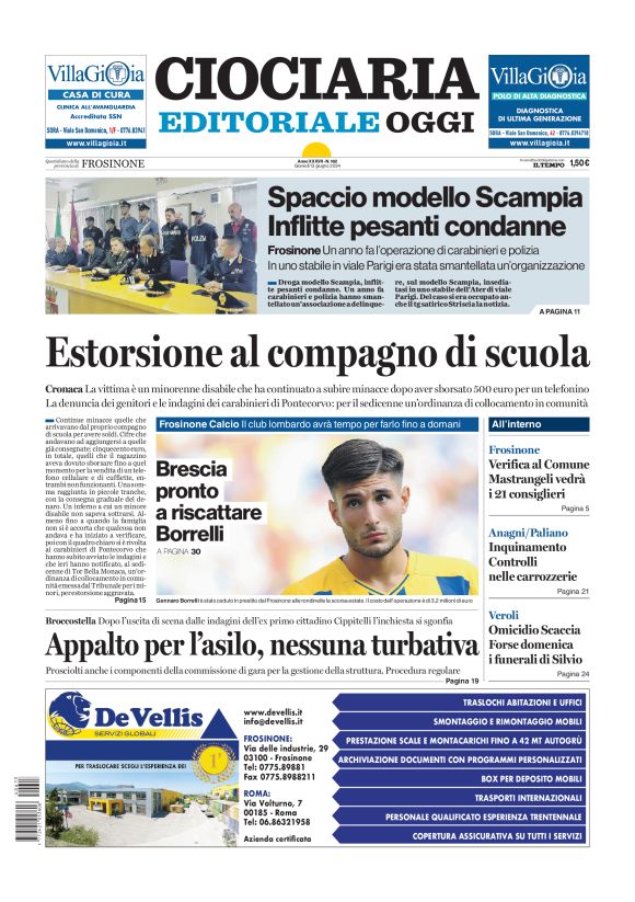 Prima-pagina-ciociaria-editoriale-oggi-edizione-del-20240613