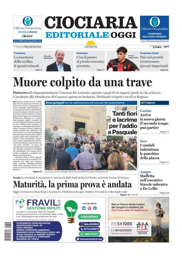 Prima-pagina-ciociaria-editoriale-oggi-edizione-del-20240620