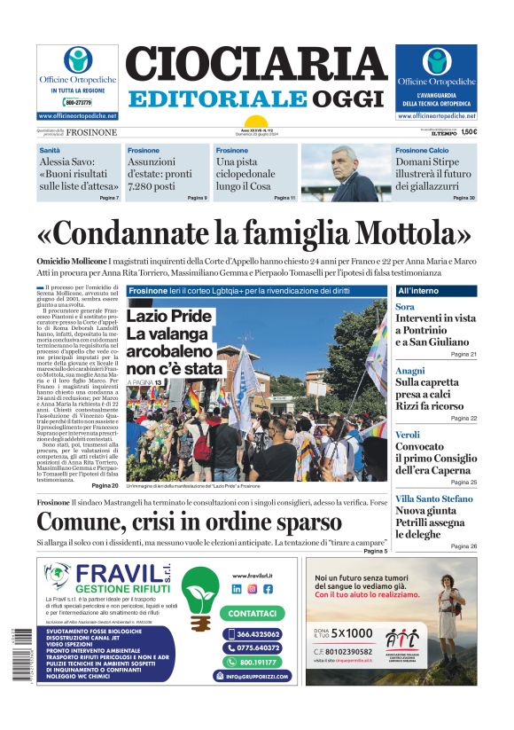 Prima-pagina-ciociaria-editoriale-oggi-edizione-del-20240623