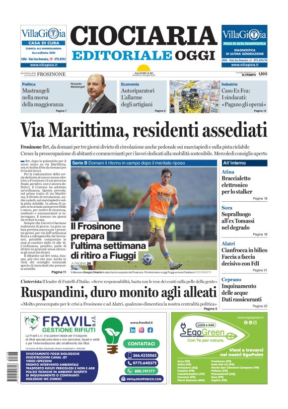 Prima-pagina-ciociaria-editoriale-oggi-edizione-del-20240728