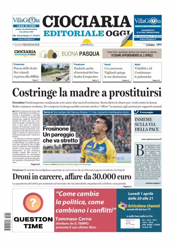 Prima-pagina-ciociaria-editoriale-oggi-edizione-del-20240331