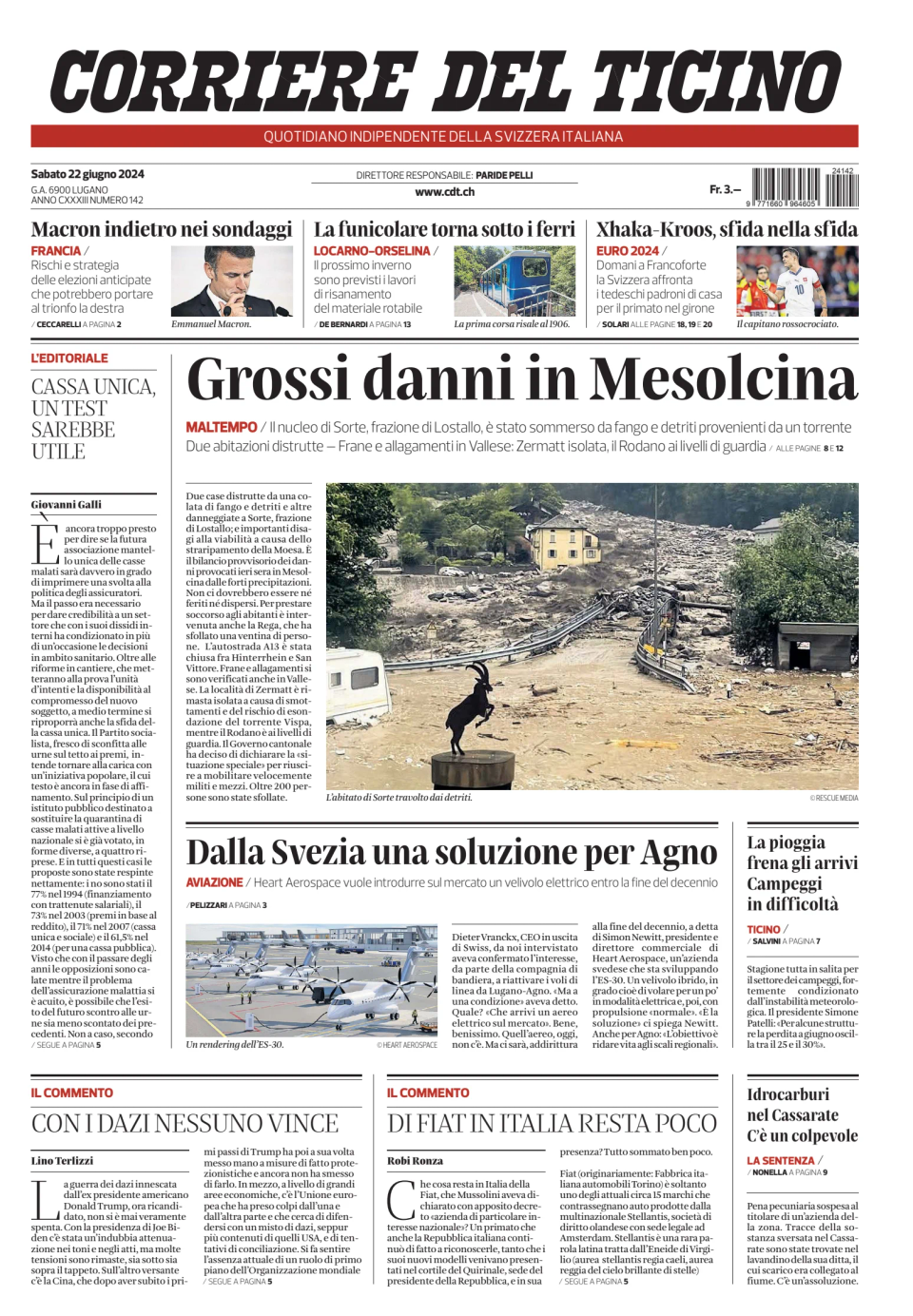 Prima-pagina-corriere-del-ticino-oggi-edizione-di-oggi-20240622