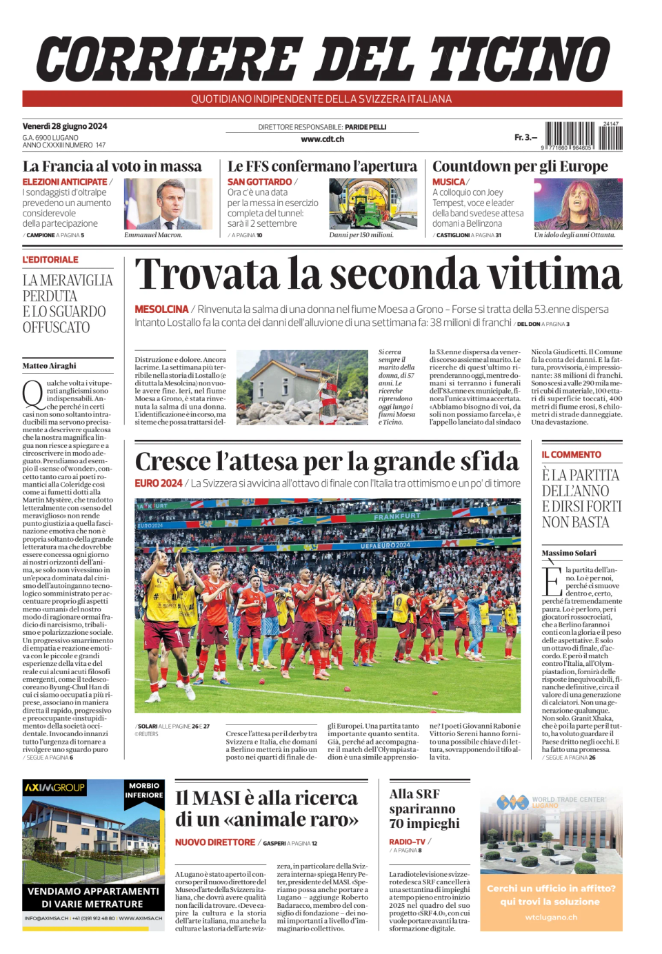 Prima-pagina-corriere-del-ticino-oggi-edizione-di-oggi-20240628