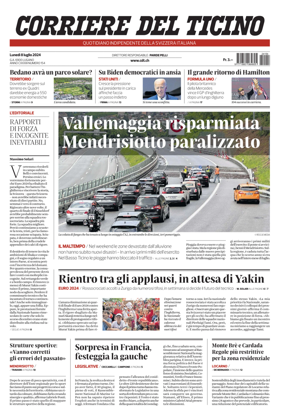 Prima-pagina-corriere-del-ticino-oggi-edizione-di-oggi-20240708