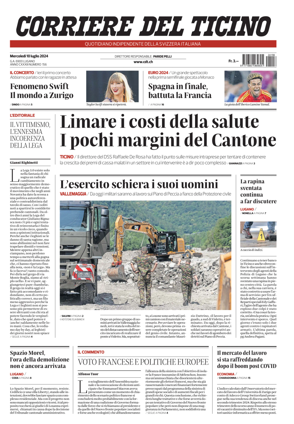 Prima-pagina-corriere-del-ticino-oggi-edizione-di-oggi-20240710