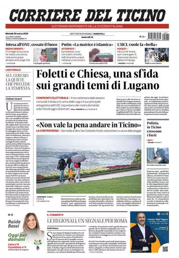 Prima-pagina-corriere-del-ticino-oggi-oggi-edizione-del-2024-03-26