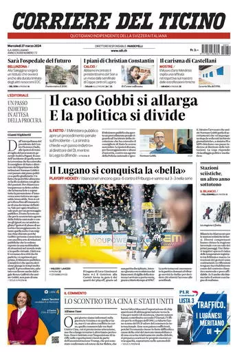 Prima-pagina-corriere-del-ticino-oggi-oggi-edizione-del-2024-03-27