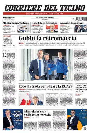 Prima-pagina-corriere-del-ticino-oggi-oggi-edizione-del-2024-03-28