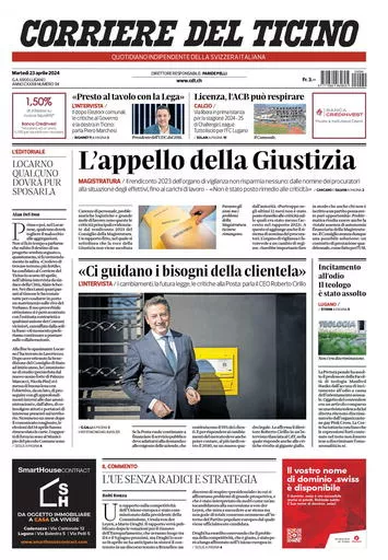 Prima-pagina-corriere-del-ticino-oggi-oggi-edizione-del-2024-04-23