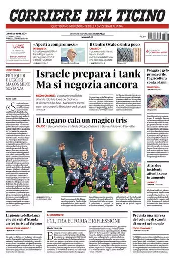 Prima-pagina-corriere-del-ticino-oggi-oggi-edizione-del-2024-04-29