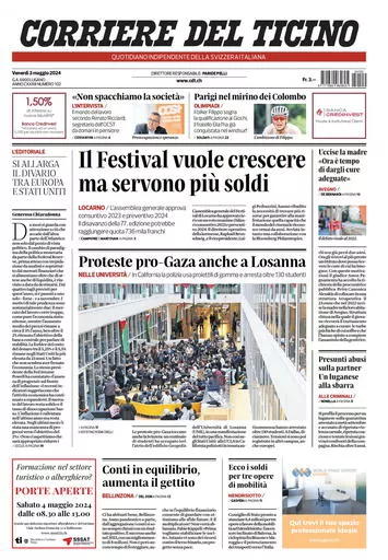 Prima-pagina-corriere-del-ticino-oggi-oggi-edizione-del-2024-05-03