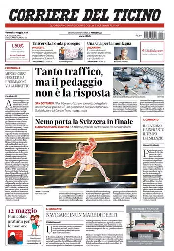 Prima-pagina-corriere-del-ticino-oggi-oggi-edizione-del-2024-05-10