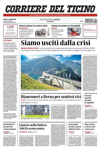 Prima-pagina-corriere-del-ticino-oggi-oggi-edizione-del-2024-05-11