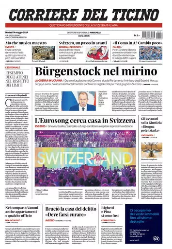 Prima-pagina-corriere-del-ticino-oggi-oggi-edizione-del-2024-05-14