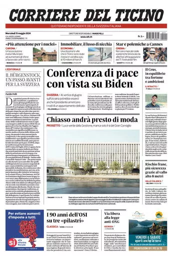 Prima-pagina-corriere-del-ticino-oggi-oggi-edizione-del-2024-05-15