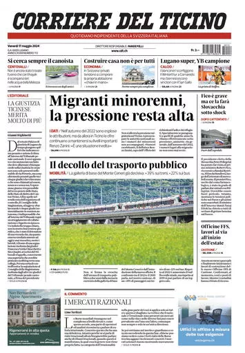 Prima-pagina-corriere-del-ticino-oggi-oggi-edizione-del-2024-05-17