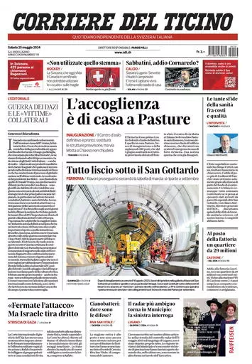 Prima-pagina-corriere-del-ticino-oggi-oggi-edizione-del-2024-05-25