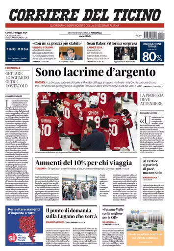 Prima-pagina-corriere-del-ticino-oggi-oggi-edizione-del-2024-05-27