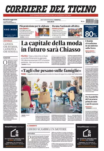 Prima-pagina-corriere-del-ticino-oggi-oggi-edizione-del-2024-05-28