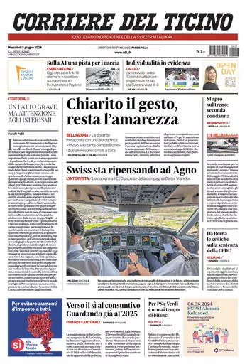 Prima-pagina-corriere-del-ticino-oggi-oggi-edizione-del-2024-06-05