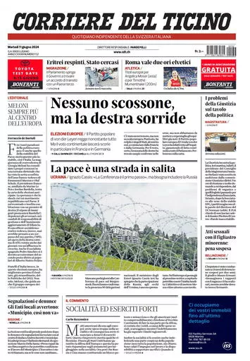 Prima-pagina-corriere-del-ticino-oggi-oggi-edizione-del-2024-06-11