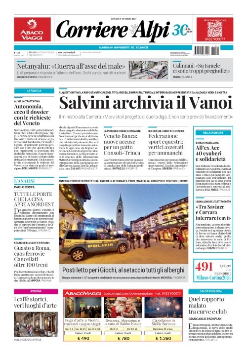 Prima-pagina-corriere_delle_alpi-edizione-di-oggi-03-10-2024