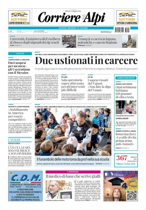 Prima-pagina-corriere_delle_alpi-edizione-di-oggi-04-02-2025