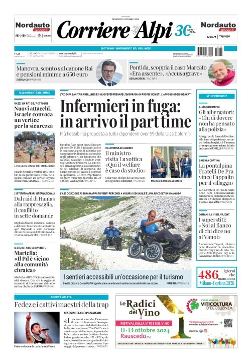 Prima-pagina-corriere_delle_alpi-edizione-di-oggi-08-10-2024