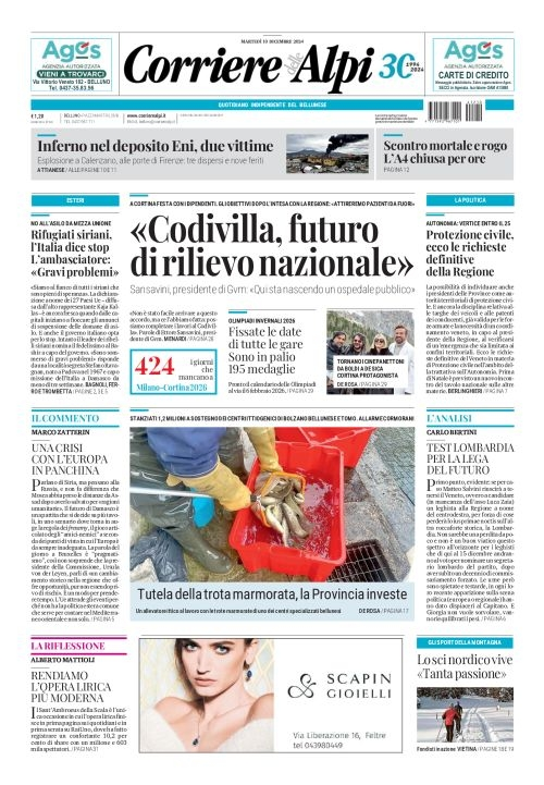 Prima-pagina-corriere_delle_alpi-edizione-di-oggi-10-12-2024