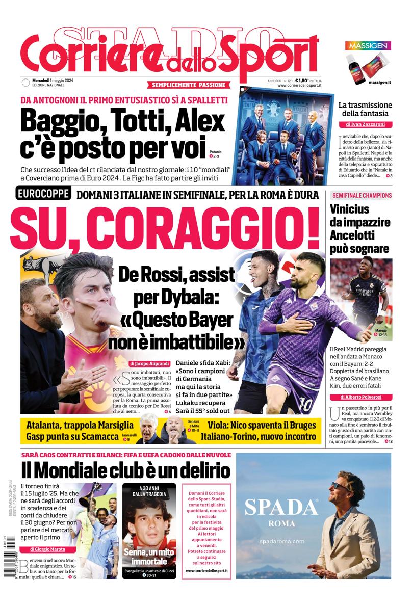 Prima-pagina-corriere-dello-sport-edizione-di-oggi-01-05-2024