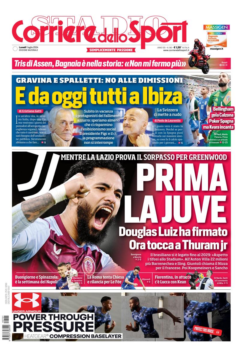 Prima-pagina-corriere-dello-sport-edizione-di-oggi-01-07-2024