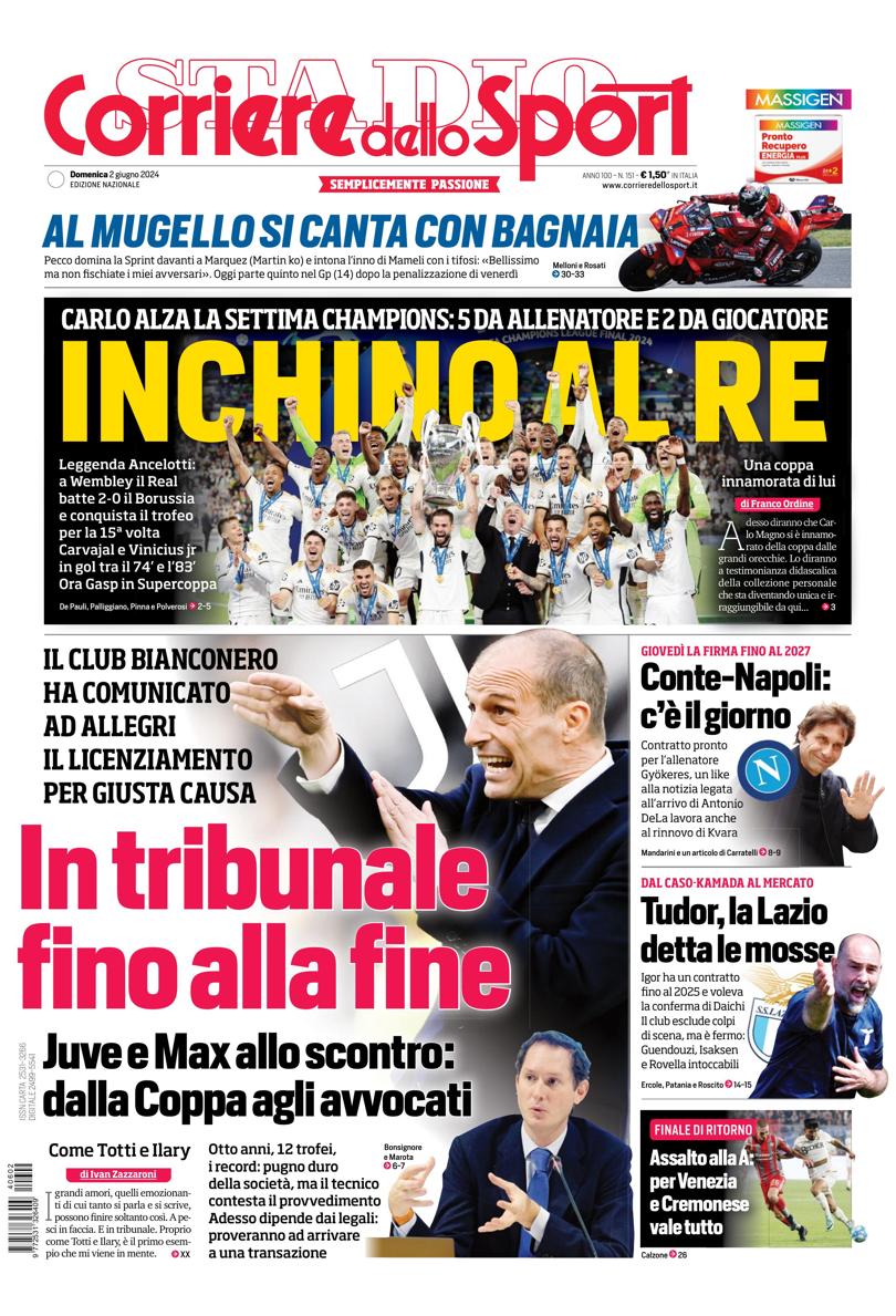 Prima-pagina-corriere-dello-sport-edizione-di-oggi-02-06-2024