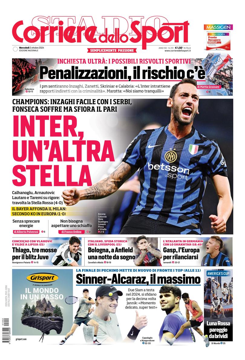 Prima-pagina-corriere-dello-sport-edizione-di-oggi-02-10-2024