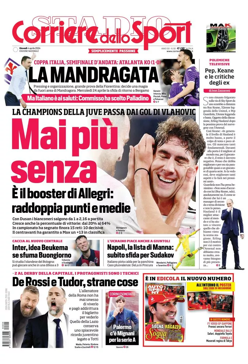 Prima-pagina-corriere-dello-sport-edizione-di-oggi-04-04-2024