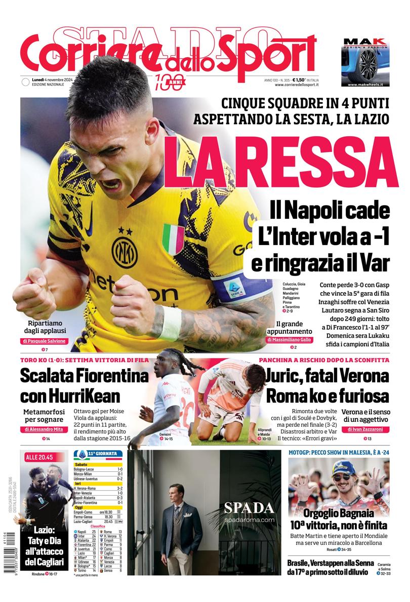 Prima-pagina-corriere-dello-sport-edizione-di-oggi-04-11-2024